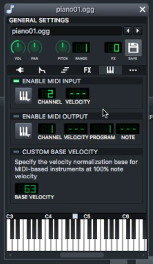 Correct Piano Settings