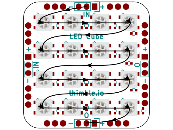 Individual pixel connections within a single PCB