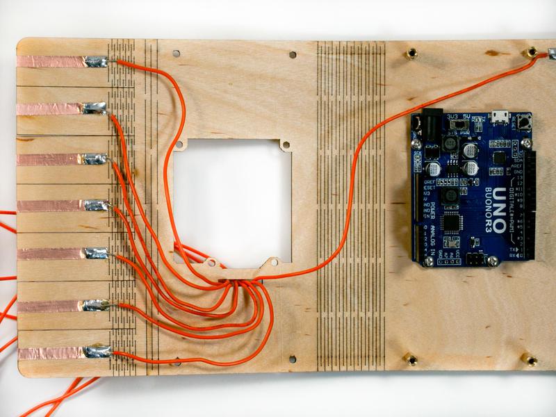 Wires fed through slit in specific order